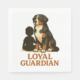 Servilleta De Papel Guardián familiar leal de perro de montaña de Bern