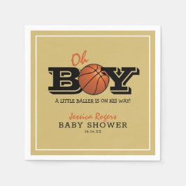 Servilleta De Papel Guay Basketball "Oh Boy" Baby Shower