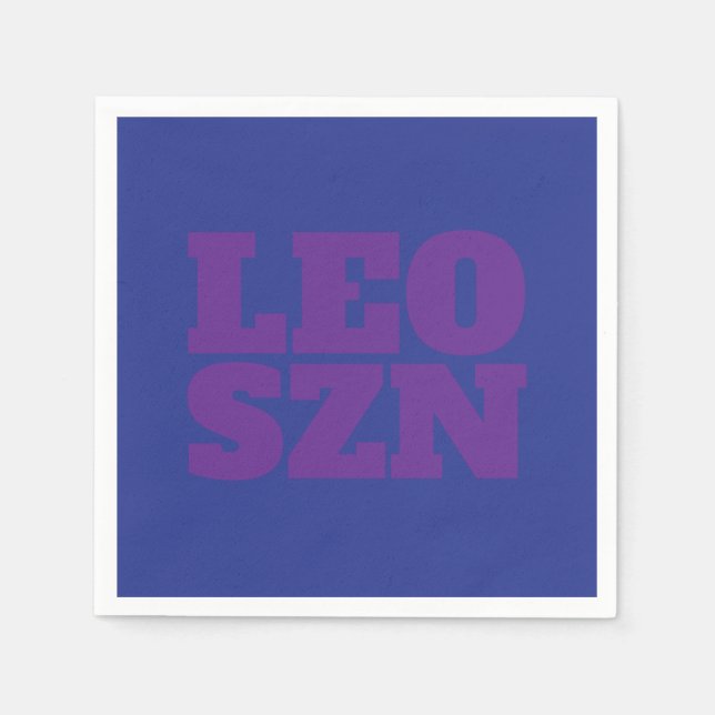 Servilleta De Papel Guay Blue Purple Leo SZN (Anverso)