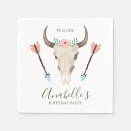 Servilleta De Papel Guay Boho Cow Skull Party Favorece