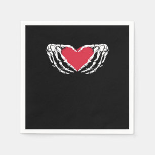 Servilleta De Papel Guay Classic Funny Skeleton Hands Heart - Valentin