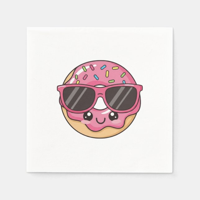 Servilleta De Papel Guay Donut con gafas de sol (Anverso)