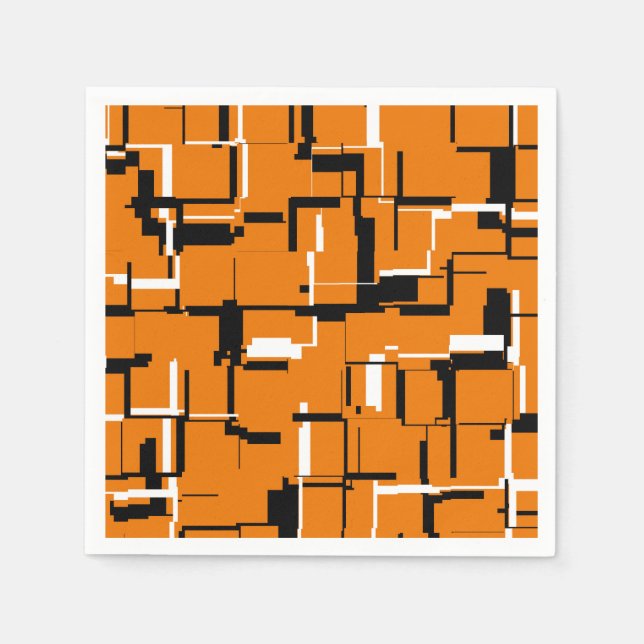 Servilleta De Papel GUAY Naranja Blanco negro (Anverso)