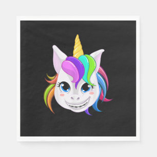 Servilleta De Papel Guay Unicorn Con Braces Dentales Funny Horn Horn S