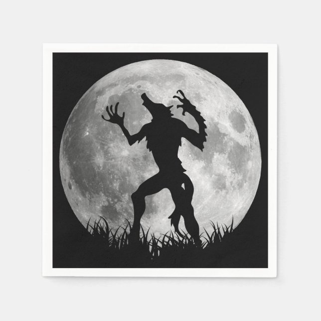 Servilleta De Papel Guay Werewolf Full Moon Transformation (Anverso)