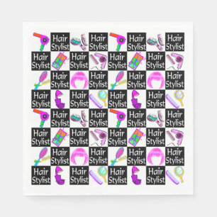 SERVILLETA DE PAPEL GUAY Y UN SALÓN DE BELLEZA Y ESTILO COLORIDO