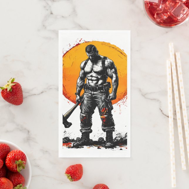 Servilleta De Papel guerrero bárbaro fantasía medieval fuerza hummer (In situ)