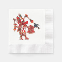 Guerrero de chamán azteca bailando