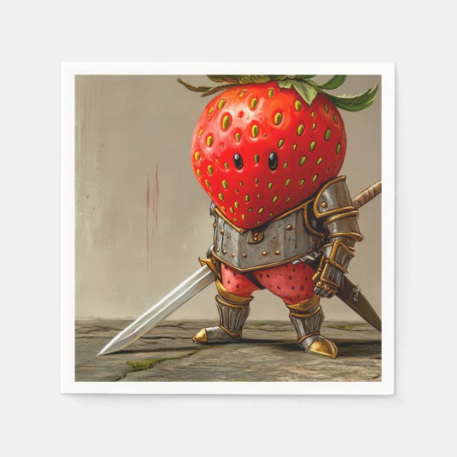 Servilleta De Papel Guerrero de fresa (Anverso)