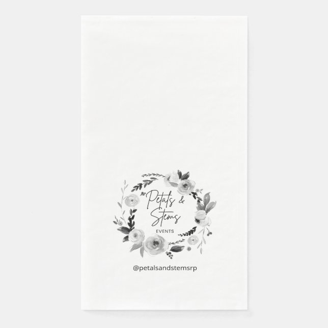 Servilleta De Papel Guest Towel Napkins with Wedding Logo (Anverso)
