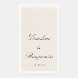 Servilleta De Papel Guión clásico Elegante Boda Nombre personalizado M