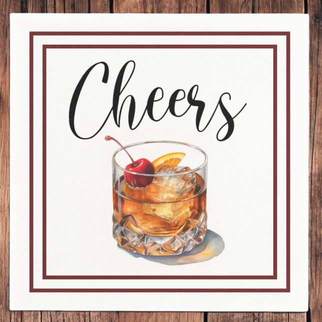 Servilleta De Papel Guión de borde antiguo Cheers (Subido por el creador)