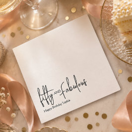 Servilleta De Papel Guión de cincuenta y fabuloso Fiesta de cumpleaños