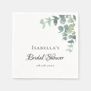 Servilleta De Papel Guión de ecología de eucaluptus Bridal Shower
