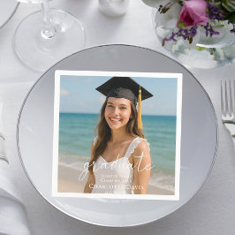 Servilleta De Papel Guión de foto de fiesta de graduación almuerzo