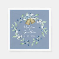 Guión de la corona azul bonito Elegante matrimonio