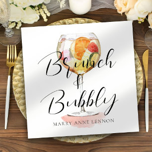 Servilleta De Papel Guión de las toallas de cóctel de Brunch nupcial