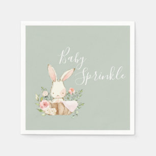 Servilleta De Papel Guión de Sage Green Baby Sprinkl Baby Shower
