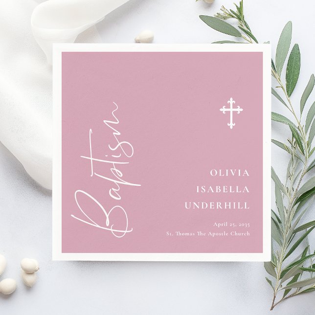 Servilleta De Papel Guión del bautismo de los Chicas (Subido por el creador)