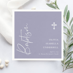 Servilleta De Papel Guión del bautismo de los Chicas