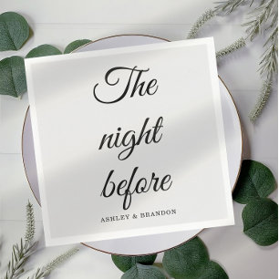 Servilleta De Papel Guión del caligrafo La noche antes de las toallas