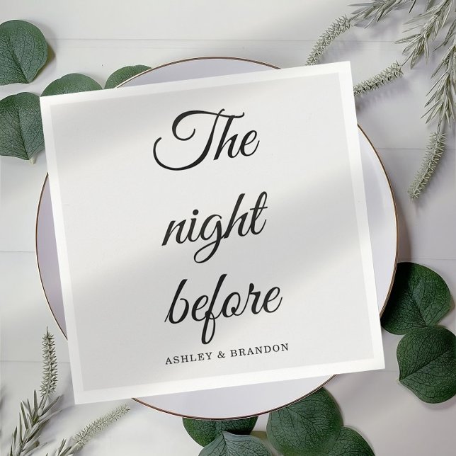 Servilleta De Papel Guión del caligrafo La noche antes de las toallas (Subido por el creador)