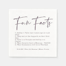 Servilleta De Papel Guión elegante | Hechos divertidos de Purple Color