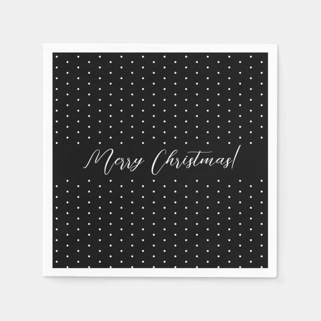 Servilleta De Papel Guión elegante negro (Anverso)