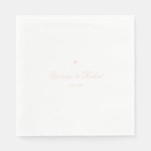 Servilleta De Papel Guion elegante personalizado corazón rosa