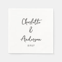 Guión manuscrito Boda personalizada blanca y capri