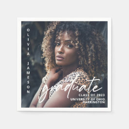 Servilleta De Papel Guión manuscrito moderno para graduados | Foto