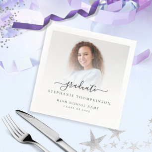 Servilleta De Papel Guión minimalista de superposición de fotos Gradua