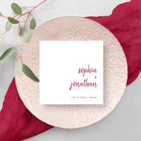 Guión Minimalista moderno | Boda rojo magenta