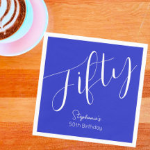Guión moderno estilo Royal Blue 50 cumpleaños