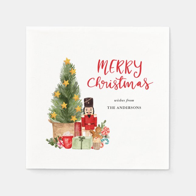 Servilleta De Papel Guión navitcracker navideño (Anverso)