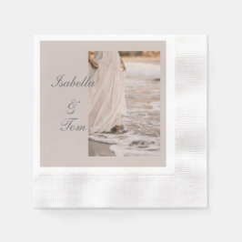 Servilleta De Papel Guión personalizado para boda en la playa costera