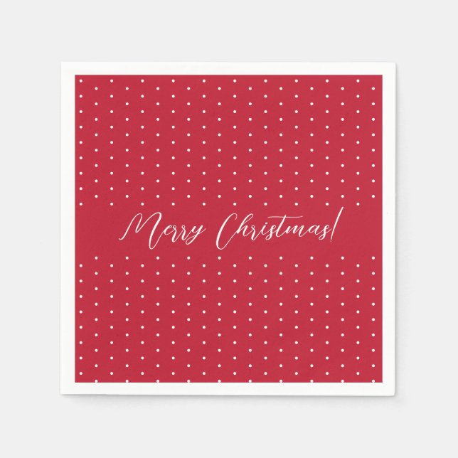 Servilleta De Papel Guión rojo elegante (Anverso)