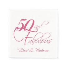 ¡Guión rosado 50 y fabuloso! Cumpleaños