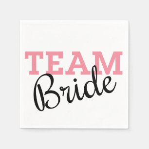 Servilleta De Papel Guión rosado de Team Bride