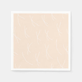 Servilleta De Papel Guiones abstractos cálidos retro | Albaricoque cla