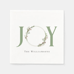 Servilleta De Papel Guirnalda de acuarela personalizada Joy