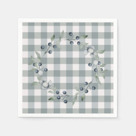 Servilleta De Papel Guirnalda de cuadros verdes de búfalo Pretty