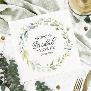 Servilleta De Papel Guirnalda de eucalipto verde para ducha de novia d