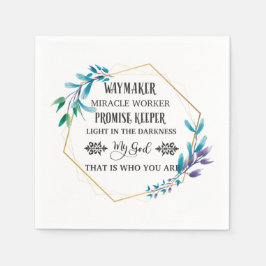 Servilleta De Papel Guirnalda floral cristiana