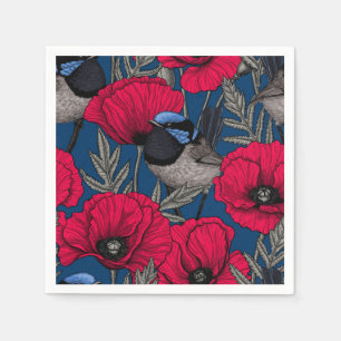 Servilleta De Papel Guirnaldas y amapolas