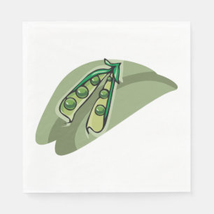 Servilleta De Papel Guisantes En Un Pod