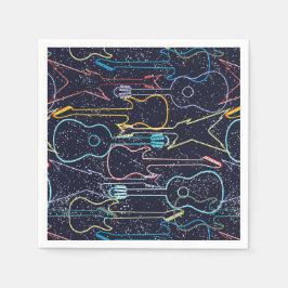 Servilleta De Papel Guitar Birthday Party Music