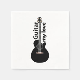 Servilleta De Papel Guitar My Love Guitar Fiesta musical