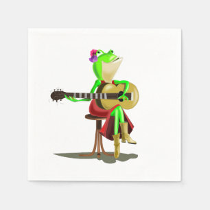 Servilleta De Papel Guitarra De Rana