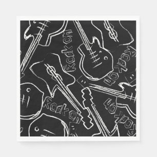 Servilleta De Papel Guitarra de rock
